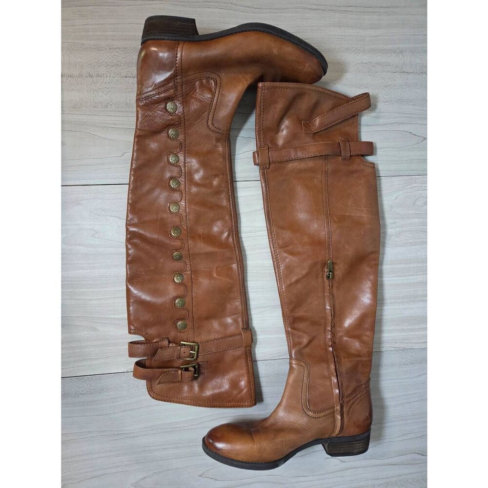Sam Edelman Pierce Brown Leather OTK Riding Boots 8.5